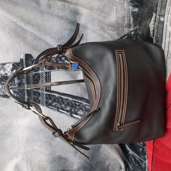 DOONEY BOURKE 1975 EAST WEST HOBO SHOULDER BAG BLACK